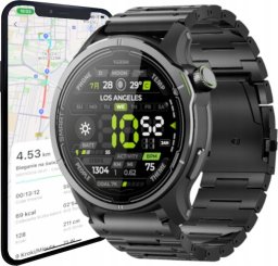 Smartwatch Wenom Smartwatch Męski Zegarek Czarny Zaawansowane Funkcje GPS PRO Zdrowie Sport