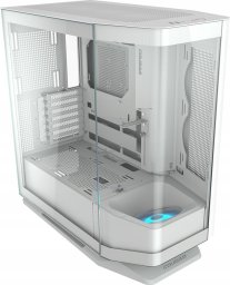 Komputer Cougar COUGAR | FV270 White | PC Case | Mid tower / Tempered, Curved Glass Perimeter / Quick Detachable Air Filters / Up to 9 Fans (1x120mm RGB Preinstalled) / White