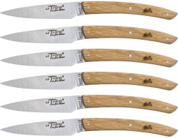Laguiole Tradition Jean Dubost Laguiole 6 pcs. Knife Set, Oak Wood