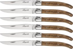 Laguiole Tradition Jean Dubost Laguiole 6 pcs. Steak Knife Set, Olive