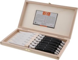 Laguiole Tradition Jean Dubost Laguiole 6 pcs. Knife Set, Acrylic Black