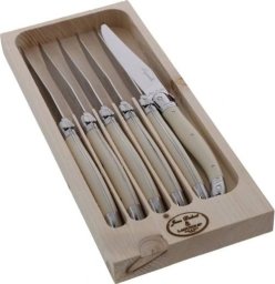 Laguiole Tradition Jean Dubost Laguiole 6 pcs. Knife Set, Acrylic Ivory