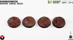 Gamers Grass : Infinity - Nomad Crew Deck - Round 40mm (4x)