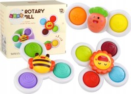 LeanToys Zabawka Sensoryczna Spinnery Pszczółka Słoneczko Marchewka Przyssawki
