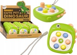 LeanToys Gra Zręcznościowa Whack A Mole Literki Dinozaur Zielona