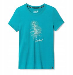 Smartwool W'S Sage Plant Graphic Short Sleeve Tee Slim Fit, L39, S