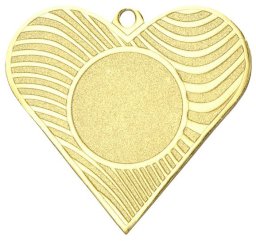 Victoria Sport Medal złoty serce z miejscem na emblemat