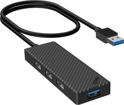 HUB USB INVZI Adapter Hub 4 w 1, INVZI, MH04, 4x USB 3.0 (czarny)