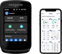 Magene Komputer rowerowy Magene C606, ekran dotykoway, GPS, aplikacja