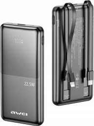 Powerbank Awei AWEI PowerBank P76K 10000mAh 22.5W czarny/black Digital Display