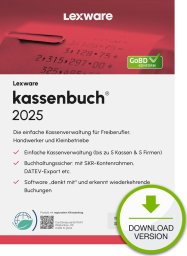 Program Lexware Lexware Kassenbuch Version 24.00 - 2025 - 1 Device, 1 Year - ESD-DownloadESD