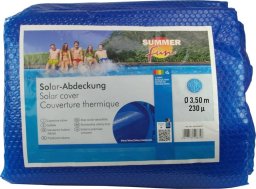 Summer Fun Plandeka solarna na basen, okrągła, 350 cm, PE, niebieska Lumarko!