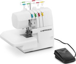 Maszyna do szycia Uniprodo Maszyna do szycia overlock 4 nitkowy LED 1100 ściegów na minutę Maszyna do szycia overlock 4 nitkowy LED 1100 ściegów na minutę