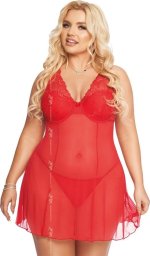 Soft Line Collection Berta czerwony plus size 1892 (kolor czerwony, rozmiar 2xl)