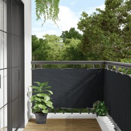 vidaXL Osłona na ogrodzenie, antracytowa, 600x75 cm, PVC