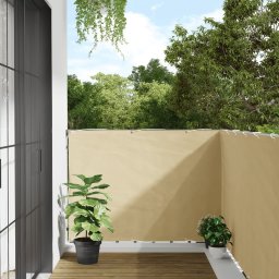 vidaXL Osłona na ogrodzenie, kremowa, 600x120 m, PVC