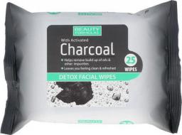  Beauty Formulas Charcoal Chusteczki oczyszczające z aktywnym węglem 25szt