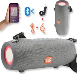 Głośnik T&G GŁOŚNIK BLUETOOTH PRZENOŚNY BEZPRZEWODOWY MOBILNY USB BOOMBOX RADIO LED MP3 TG322