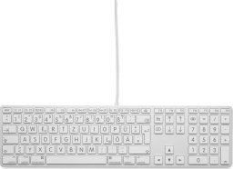 Klawiatura LMP Large Font USB Keyboard 110 keys wired USB keyboard with 2x USB and aluminum upper cover - German