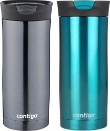  Contigo Zestaw kubków termicznych Contigo Huron 470ml - Gunmetal + Biscay Bay