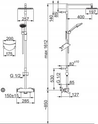 Zestaw prysznicowy Oras Thermostatic shower set Oras Optima 7193U