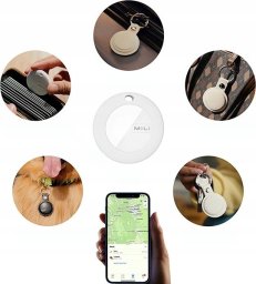 Moduł GPS MiLi MiLi MiTag - Smart Locator with Leather Key Ring, Brown