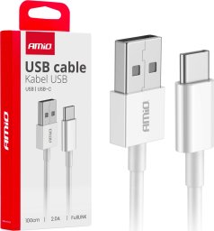 Kabel USB AMiO Kabel do ładowania usb-a - usb-c 2a 100cm fulllink amio-03893