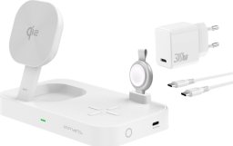 Ładowarka 4smarts 4smarts Qi2 Ladestation Trident mit MFi Fast Charger, weiß
