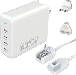 Ładowarka 4smarts 4smarts Ladegerät GaN Flex Pro 200W 4 USB-C, weiß