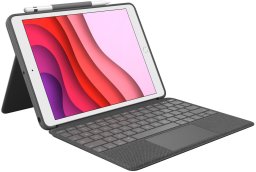 Logitech Logitech Combo Touch - Tastatur und Foliohulle - mit Trackpad - hintergrundbeleuchtet - Apple Smart connector - QWERTZ - Schweiz - Graphite - fur Apple 10.2-inch iPad (7. Generation, 8. Generation, 9. Generation)