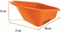 Truper Profesjonalny wózek dwukołowy z pojemnikiem z plastiku HDPE i mocnymi metalowymi uchwytami 120L Expert®