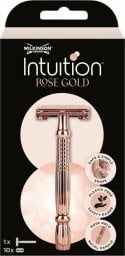 Wilkinson  Intuition Rose Gold klasyczna maszynka do golenia dla kobiet z wymiennymi żyletkami rączka + 10 żyletek