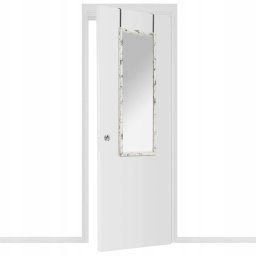 5five Wysokie lustro do zawieszenia na drzwiach, rama wzór marmuru, 94,5 x 34 x 1,65 cm