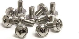  StarTech StarTech.com 50 Pkg M6 Mounting Screws for Server Rack Cabinet, Screw, Silver, 218 g, 50 pc(s), 75 mm, 124 mm