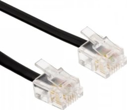 Kabel helos Helos 014067, 6 m, 6P4C, 6P4C, Black, Translucent, Male, Male