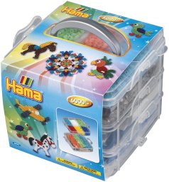 Hama Beads Hama opbevaringsboks lille, 6.000 perler+3 plader