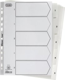  Elba STRONG-LINE REGISTER PP A4 HVID 1-5, HVID