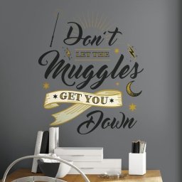 RoomMates Harry Potter MUGGLES QUOTE Wallstickers