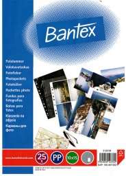 Bantex BANTEX FOTOLOMME 0,1 MM 25 STK, HØJFORMAT, TRANSPARENT
