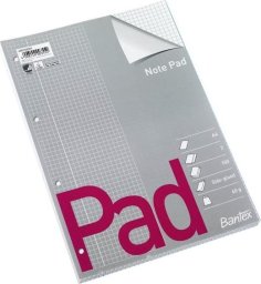 Bantex BANTEX STANDARDBLOK, A4, KVADRERET, HULLET 2-PAKK