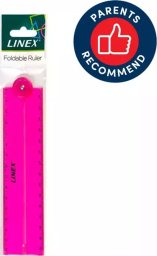 Linex RULER LINEX FOLDEN 15/30 CM TRANSP. PINK