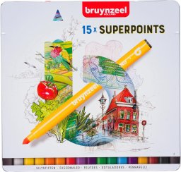 BRUYNZEEL SAKURA Bruynzeel Super point felt tip set | 15 colours