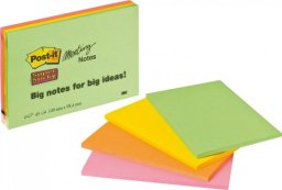 3M 3M 6445-4SS, Rectangle, Green, Orange, Pink, Yellow, Paper, 149 mm, 98 mm, 45 sheets