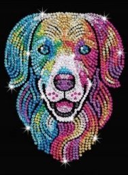 Carioca Sequin Art Harlequin Hound 25x34cm