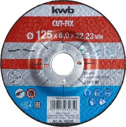 KWB kwb CUT-FIX, Grinding disc, Metal, 2.2 cm, 12.5 cm, 6 mm, 80 m/s