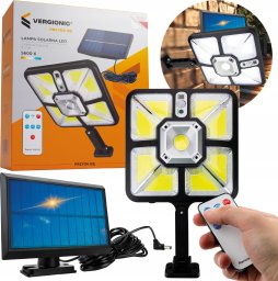 VERGIONIC LAMPA SOLARNA LED ULICZNA CZUJNIK RUCHU ZMIERZCHU + PILOT