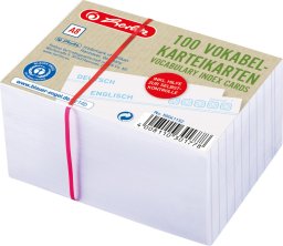 Herlitz Karta indeksowa A8 Słownictwo w linię biały Bl.Engel 100 szt.