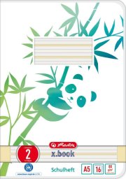 Herlitz Herlitz Schulheft A5 GREENline 16 Bl. Lineatur 02 Panda