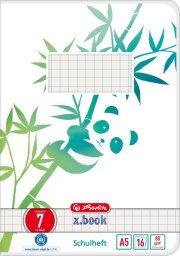 Herlitz Herlitz Schulheft A5 GREENline 16 Bl. Lineatur 07   Panda