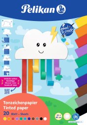 Pelikan Papier kolorowy blok TZPB 20 arkuszy 23x33cm Rainbow
